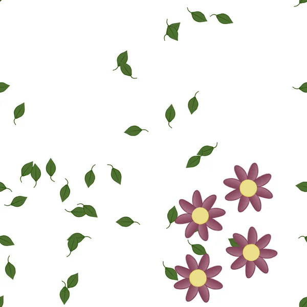 Schöne Florale Nahtlose Hintergrund Vektorillustration — Stockvektor