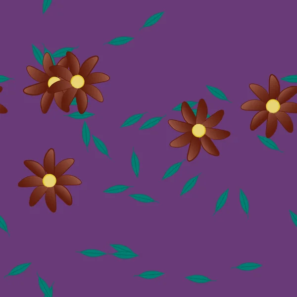 Fundo Sem Costura Floral Bonito Ilustração Vetorial — Vetor de Stock