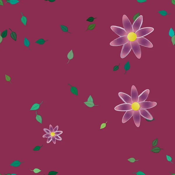 Fundo Sem Costura Floral Bonito Ilustração Vetorial — Vetor de Stock