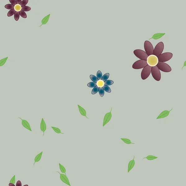 Fundo Sem Costura Floral Bonito Ilustração Vetorial — Vetor de Stock