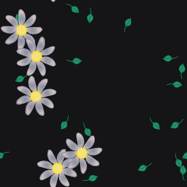 Fundo Sem Costura Floral Bonito Ilustração Vetorial —  Vetores de Stock