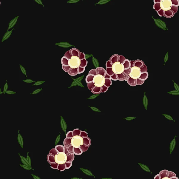 Fundo Sem Costura Floral Bonito Ilustração Vetorial — Vetor de Stock