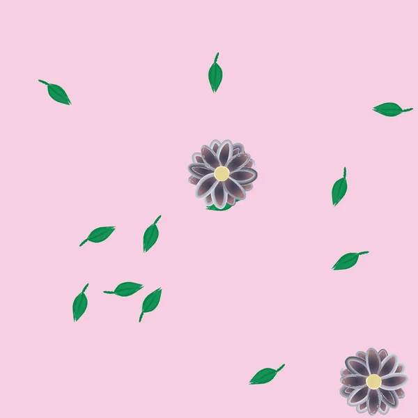 Fundo Sem Costura Floral Bonito Ilustração Vetorial — Vetor de Stock