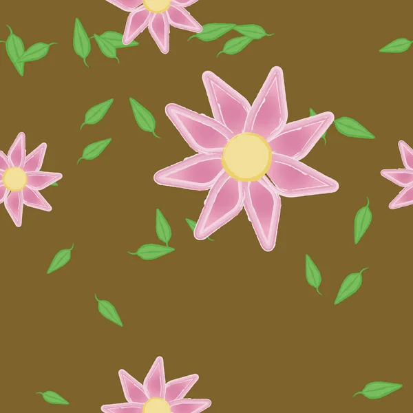 Mooie Bloemen Naadloze Achtergrond Vector Illustratie — Stockvector