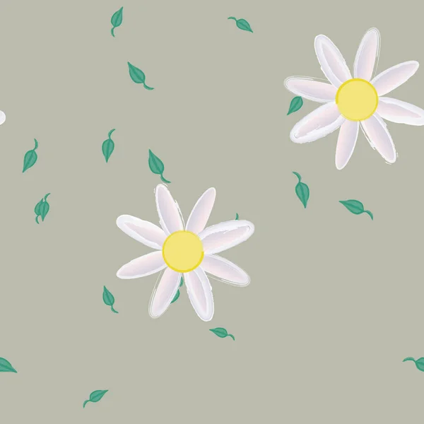 Schöne Florale Nahtlose Hintergrund Vektorillustration — Stockvektor