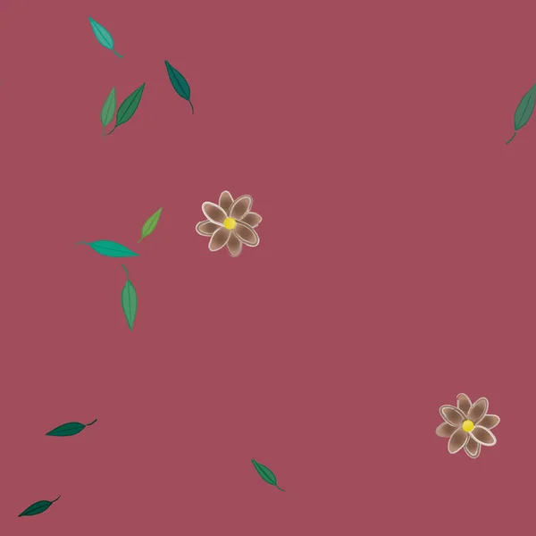 Fundo Sem Costura Floral Bonito Ilustração Vetorial — Vetor de Stock