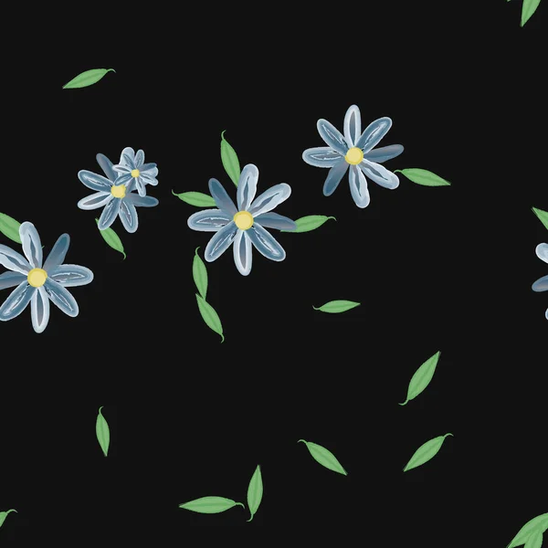 Hermoso Fondo Sin Costura Floral Ilustración Vectores — Vector de stock