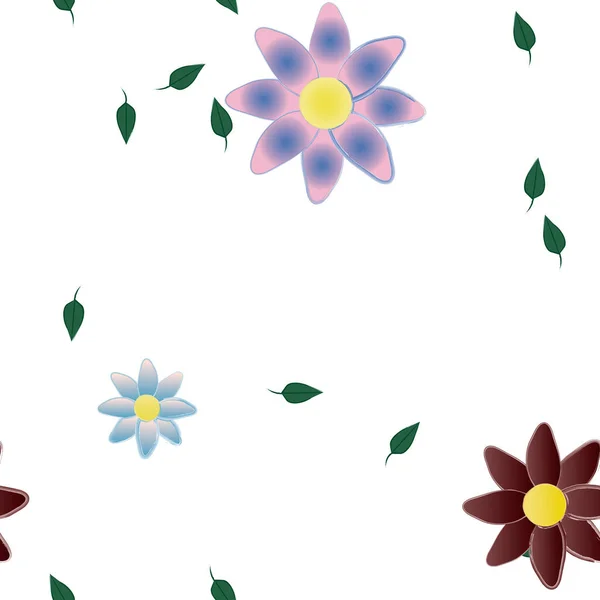 Schöne Florale Nahtlose Hintergrund Vektorillustration — Stockvektor