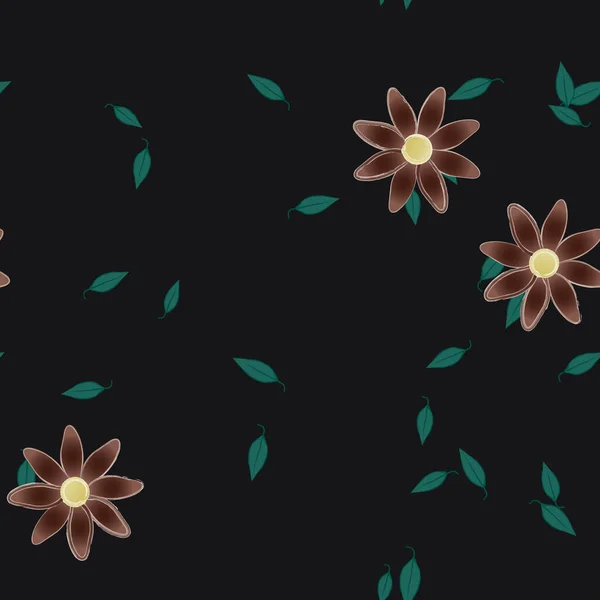 Fundo Sem Costura Floral Bonito Ilustração Vetorial — Vetor de Stock