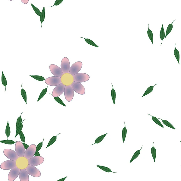 Fundo Sem Costura Floral Bonito Ilustração Vetorial — Vetor de Stock