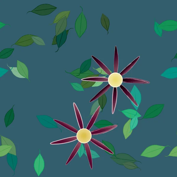 Hermoso Fondo Sin Costura Floral Ilustración Vectores — Vector de stock