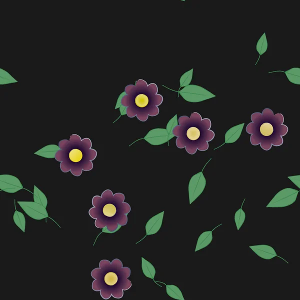 Beau Fond Floral Sans Couture Illustration Vectorielle — Image vectorielle