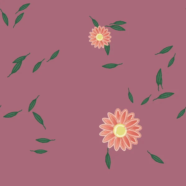 Schöne Florale Nahtlose Hintergrund Vektorillustration — Stockvektor