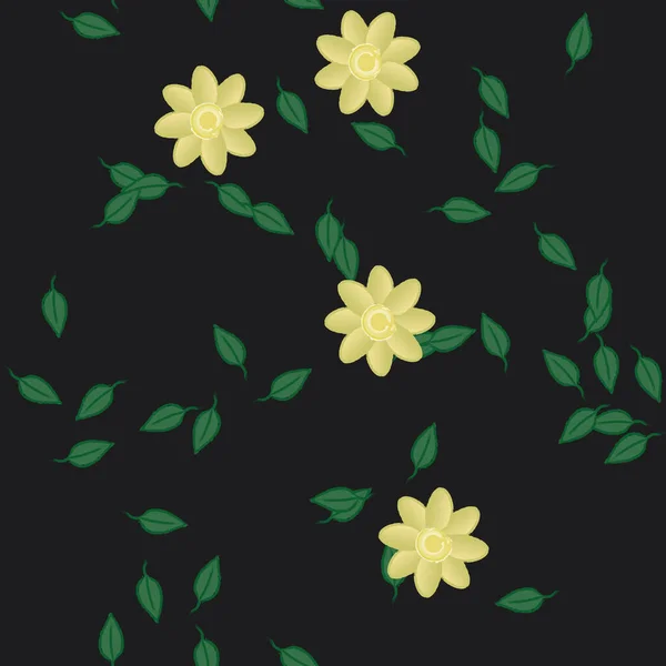 Fundo Sem Costura Floral Bonito Ilustração Vetorial — Vetor de Stock