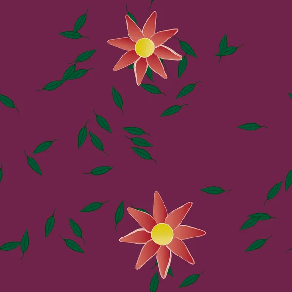 Fundo Sem Costura Floral Bonito Ilustração Vetorial — Vetor de Stock