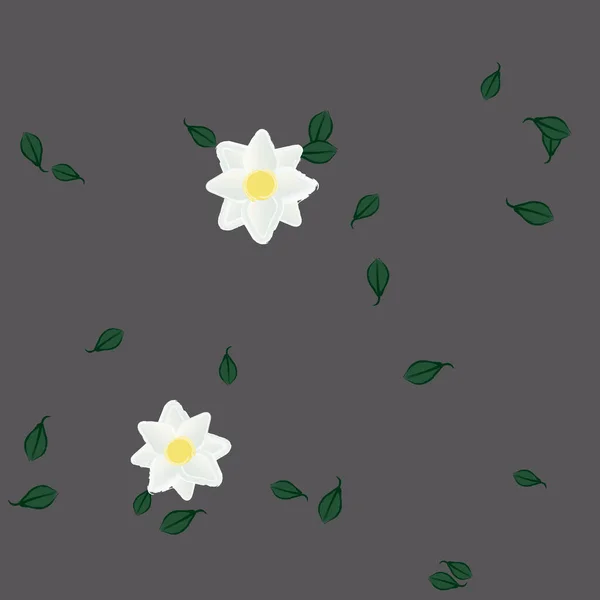 Fundo Sem Costura Floral Bonito Ilustração Vetorial — Vetor de Stock