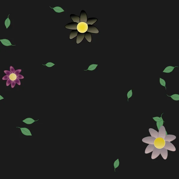 Frumos Fundal Floral Fără Sudură Ilustrație Vectorială — Vector de stoc