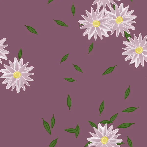 Schöne Florale Nahtlose Hintergrund Vektorillustration — Stockvektor