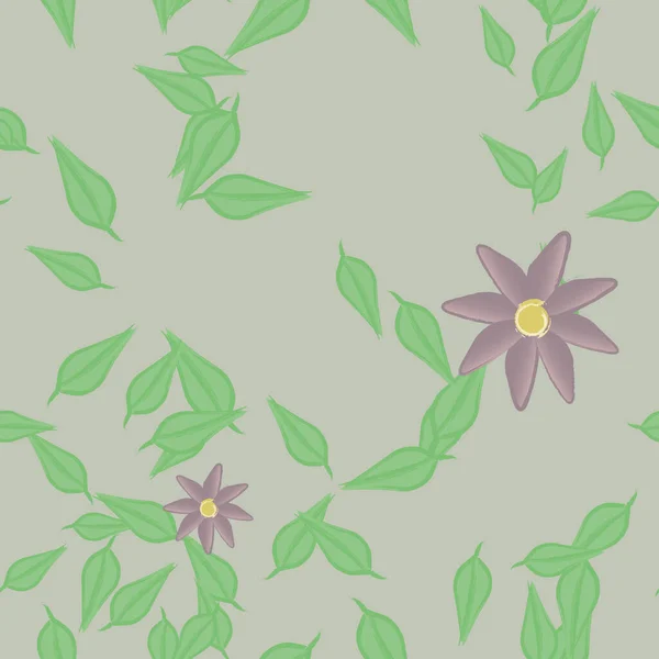 Schöne Florale Nahtlose Hintergrund Vektorillustration — Stockvektor