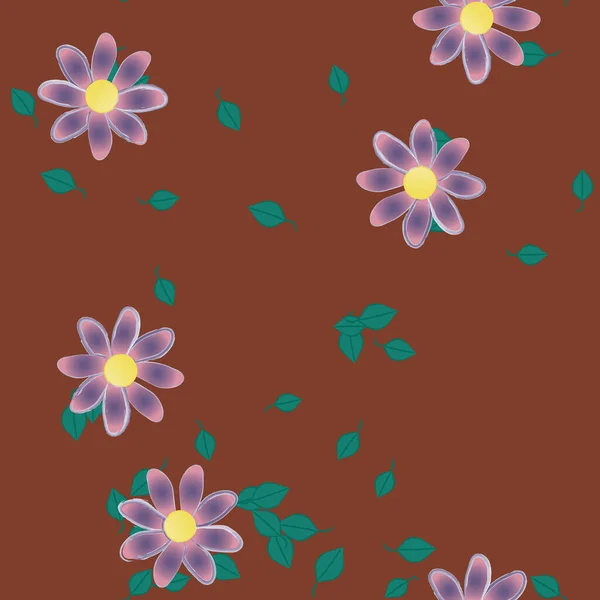 Frumos Fundal Floral Fără Sudură Ilustrație Vectorială — Vector de stoc