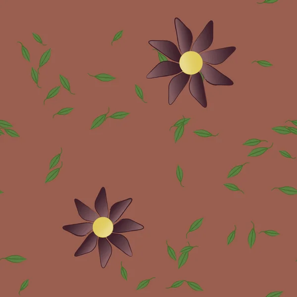 Fundo Sem Costura Floral Bonito Ilustração Vetorial — Vetor de Stock