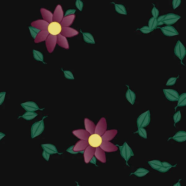 Beau Fond Floral Sans Couture Illustration Vectorielle — Image vectorielle