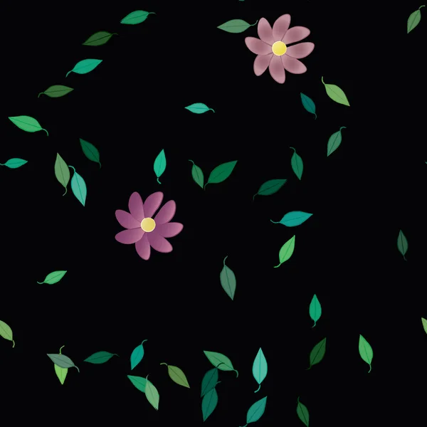 Beau Fond Floral Sans Couture Illustration Vectorielle — Image vectorielle