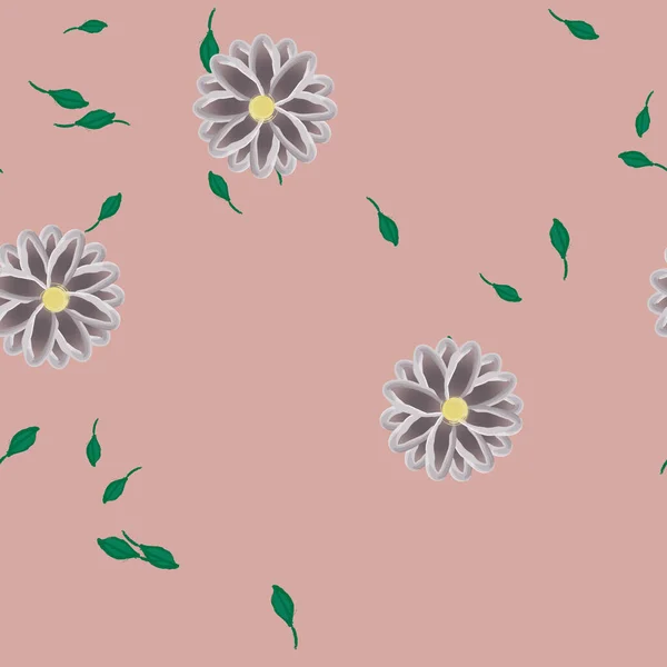 Fundo Sem Costura Floral Bonito Ilustração Vetorial — Vetor de Stock