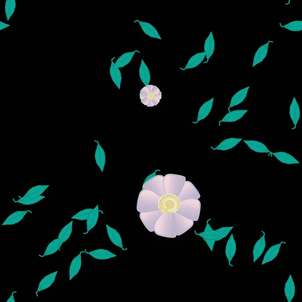 Fundo Sem Costura Floral Bonito Ilustração Vetorial — Vetor de Stock