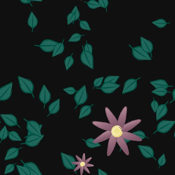 Hermoso Fondo Sin Costura Floral Ilustración Vectores — Vector de stock