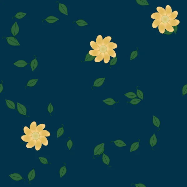 Hermoso Fondo Sin Costura Floral Ilustración Vectores — Vector de stock