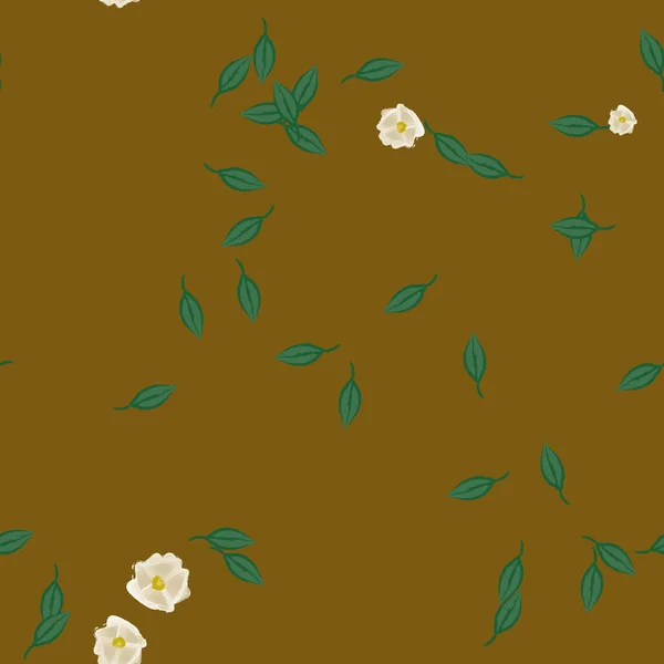 Fundo Sem Costura Floral Bonito Ilustração Vetorial — Vetor de Stock