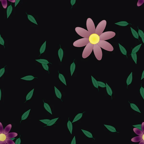 Hermoso Fondo Sin Costura Floral Ilustración Vectores — Archivo Imágenes Vectoriales