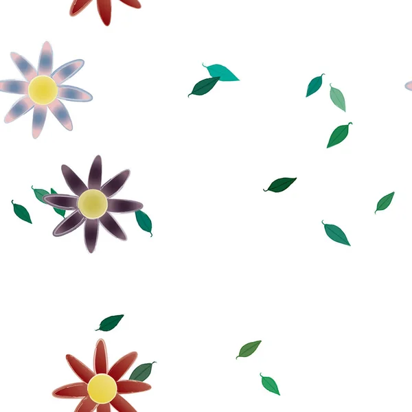 Schöne Florale Nahtlose Hintergrund Vektorillustration — Stockvektor