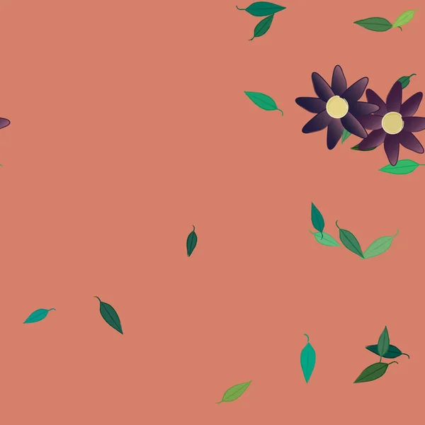 Hermoso Fondo Sin Costura Floral Ilustración Vectores — Vector de stock