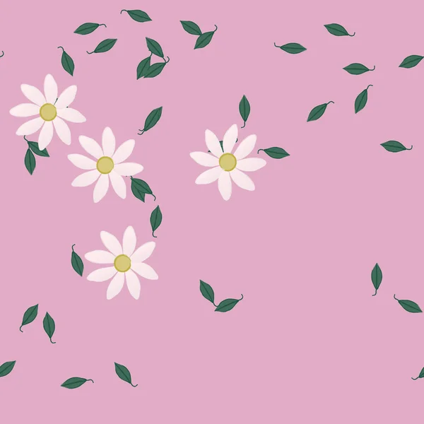 Fundo Sem Costura Floral Bonito Ilustração Vetorial — Vetor de Stock