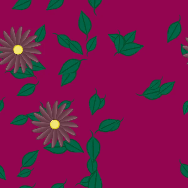 Fundo Sem Costura Floral Bonito Ilustração Vetorial — Vetor de Stock