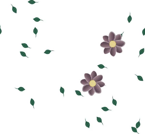 Fundo Sem Costura Floral Bonito Ilustração Vetorial — Vetor de Stock