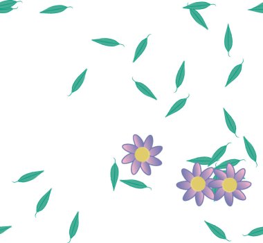 Yaprakları pürüzsüz arkaplan, vektör illüstrasyonu