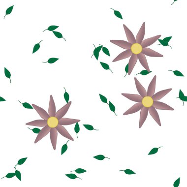 Yaprakları pürüzsüz arkaplan, vektör illüstrasyonu