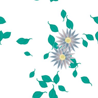 Yaprakları pürüzsüz arkaplan, vektör illüstrasyonu