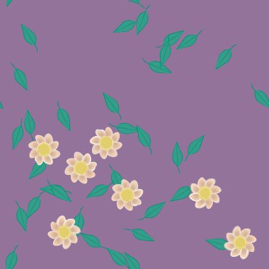 Yaprakları pürüzsüz arkaplan, vektör illüstrasyonu