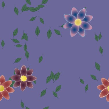 Yaprakları pürüzsüz arkaplan, vektör illüstrasyonu 