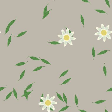 Yaprakları pürüzsüz arkaplan, vektör illüstrasyonu