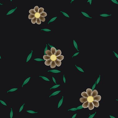 Yaprakları pürüzsüz arkaplan, vektör illüstrasyonu