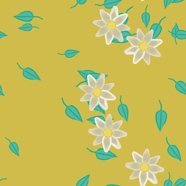 Yaprakları pürüzsüz arkaplan, vektör illüstrasyonu