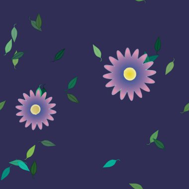 Yaprakları pürüzsüz arkaplan, vektör illüstrasyonu