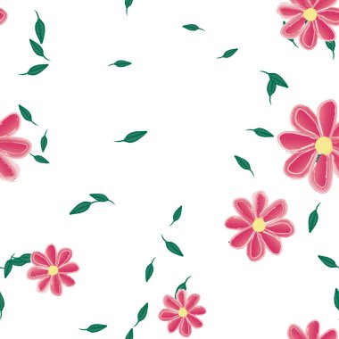 Yaprakları pürüzsüz arkaplan, vektör illüstrasyonu