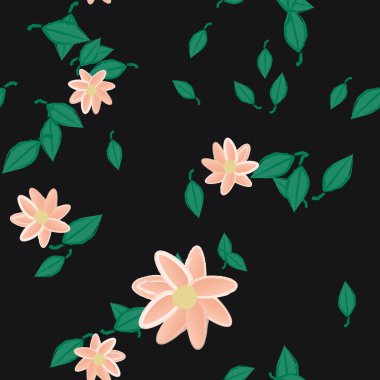 Yaprakları pürüzsüz arkaplan, vektör illüstrasyonu