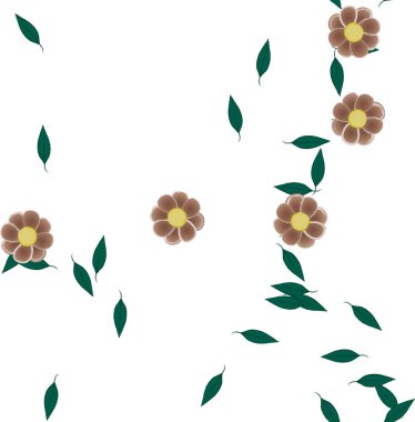 Yaprakları pürüzsüz arkaplan, vektör illüstrasyonu